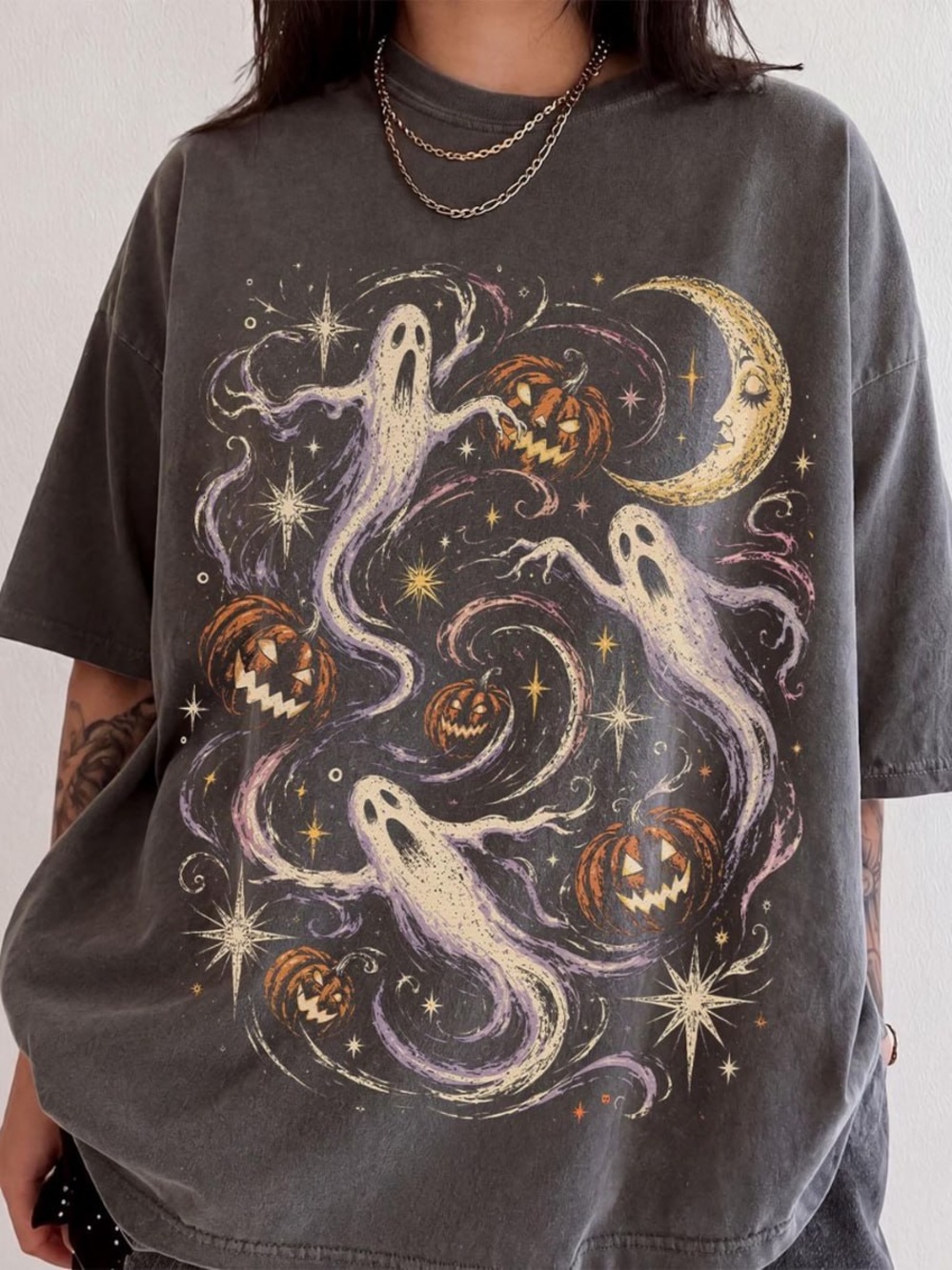 Comfort Colors Pepper Ghost & Pumpkin Short Sleeve Tee